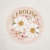 "flower bud friends" - Custom Stickers in Rose by Karidy Walker - Front