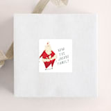 "Santa Knows How to Floss" - Custom Stickers in Berry by Baumbirdy - Front