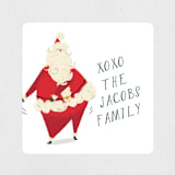 "Santa Knows How to Floss" - Custom Stickers in Berry by Baumbirdy - In Use