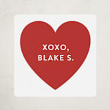 "Happy Heart Day" - Custom Stickers in Red Hot by Jessica Ogden - Front
