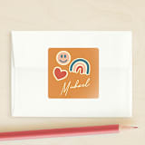 "V-day stickers" - Custom Stickers in Mustard by Creo Study - Front