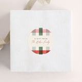 "Perfect Plaid" - Custom Stickers in Fruitcake by Pixel and Hank - Front