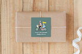 "bicycle couple" - Custom Stickers in Dark Green by Chi Hey Lee - Front