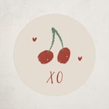 "Cool with a Cherry on Top" - Custom Stickers in Cherry Cream by Ani Somi - Front