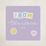 "Trusty Side Zip" - Custom Stickers in Lavender by Hudson meet Rose - Front