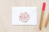 "Handwritten Love Note" - Custom Stickers in Cherry by A Little Big Picture - In Use