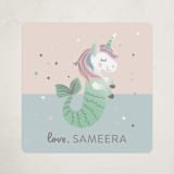 "magical friend" - Custom Stickers in Mint by Kanika Mathur - Front