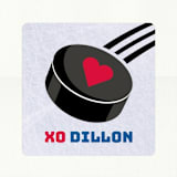 "Hockey Valentine" - Custom Stickers in Berry by Athena St Jacques - In Use