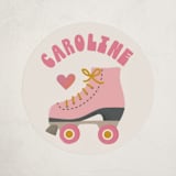"Groovy Skates" - Custom Stickers in Bubblegum by Karidy Walker - Front