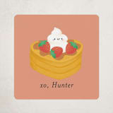 "Waffle Lot" - Custom Stickers in Blush by Itsy Belle Studio - Front