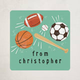 "Great Sport" - Custom Stickers in Grass by Jennifer Holbrook - Front