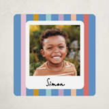 "Rainbow Stripes" - Custom Stickers in Periwinkle by Carrie Moradi - Front