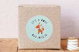 "Little Fox" - Custom Stickers in Powder by Olivia Raufman - Front