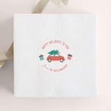 "Holiday Icons" - Custom Stickers in Cream by Rebecca Humphreys - Front
