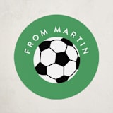 "Glad you're on my Team" - Custom Stickers in Evergreen by Alethea and Ruth - Front