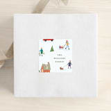 "winter town" - Custom Stickers in Frost by Elizabeth Bishop - Front
