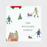 "winter town" - Custom Stickers in Frost by Elizabeth Bishop - In Use