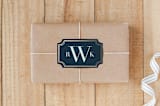 "Framed Monogram" - Custom Stickers in Navy by Shirley Lin Schneider - Front