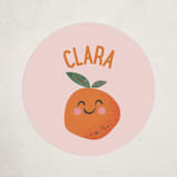 "Orange you glad" - Custom Stickers in Blush by Karidy Walker - Front
