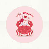 "Little crab" - Custom Stickers in Blush by Susan Asbill - In Use