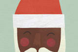 "Multi-Cultural Santas" - Custom Stickers in Pistachio by melanie mikecz - In Use