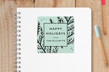 "Big Bold Christmas Branches" - Custom Stickers in Minty by Kelsey Mucci - Front