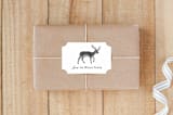 "Reindeer Feet" - Custom Stickers in Charcoal by Rebecca Daublin - Front