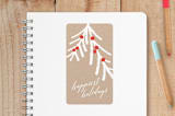 "Rustic Pine Branch" - Custom Stickers in Kraft by Shirley Lin Schneider - Front