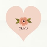 "Floral Heart" - Custom Stickers in Blush by Lauren Brown - In Use