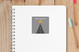 "Light Up" - Custom Stickers in Comfort Grey by Debra Pruskowski - Front