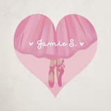 "Heart Twirl" - Custom Stickers in Blush by Gina Grittner - Front
