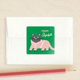 "Cat's Pajamas" - Custom Stickers in Emerald by Genna Blackburn - Front