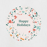 "Christmas Terrazzo 2" - Custom Stickers in Forest Shades by Claire Iglesias - In Use