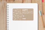 "A Kraft and Geo Holiday" - Custom Stickers in Kraft by Cindy Lackey - Front