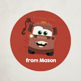 "Disney and Pixar's Cars To My Tows" - Custom Stickers in Rust by Erica Krystek - Front