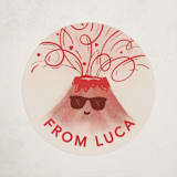 "You're a Blast" - Custom Stickers in Hot Lava by Kelsey Mucci - Front
