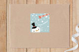 "Snowy Snowman" - Custom Stickers in Sky Blue by Sheila Sunaryo - Front