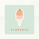 "Here's the scoop" - Custom Stickers in Pistachio by Hudson meet Rose - In Use