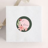 "Floral Abundance" - Custom Stickers in Moss by Charter Oaks Creative - Front