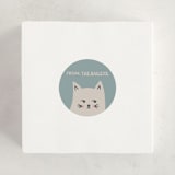 "White Cats Parade" - Custom Stickers in Periwinkle by The Minty Elephant - In Use
