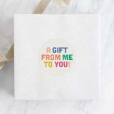 "Cut Paper Floral" - Custom Stickers in Bubblegum by Ampersand Design Studio - Front