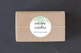 "Tropical Print" - Custom Stickers in Seafoam by Lauren Hughes - Front