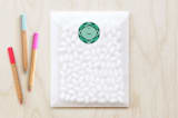 "Gem" - Custom Stickers in Emerald by Rebecca Bowen - Front