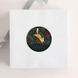 "Festive Animals" - Custom Stickers in Charcoal by Shannon Chen of Four Wet Feet Studio - Front