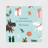 "Scotties In Scarves Gift Wrap" - Custom Stickers in Frost by Lissabeth Anglin - In Use