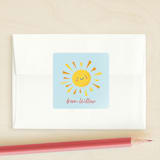 "Ray of Sunshine" - Custom Stickers in Sky by Heather Francisco - Front