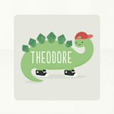 "Spiketacular Stegosaurus" - Custom Stickers in Moss by Kacey Kendrick Wagner - In Use