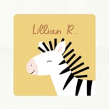 "Happy Zebra" - Custom Stickers in Honey by Kacey Kendrick Wagner - In Use