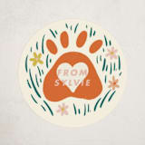 "You Are Pawsome" - Custom Stickers in Clementine by Shiny Penny Studio - Front