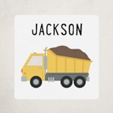 "Dump Truck" - Custom Stickers in Bumblebee by Kacey Kendrick Wagner - Front